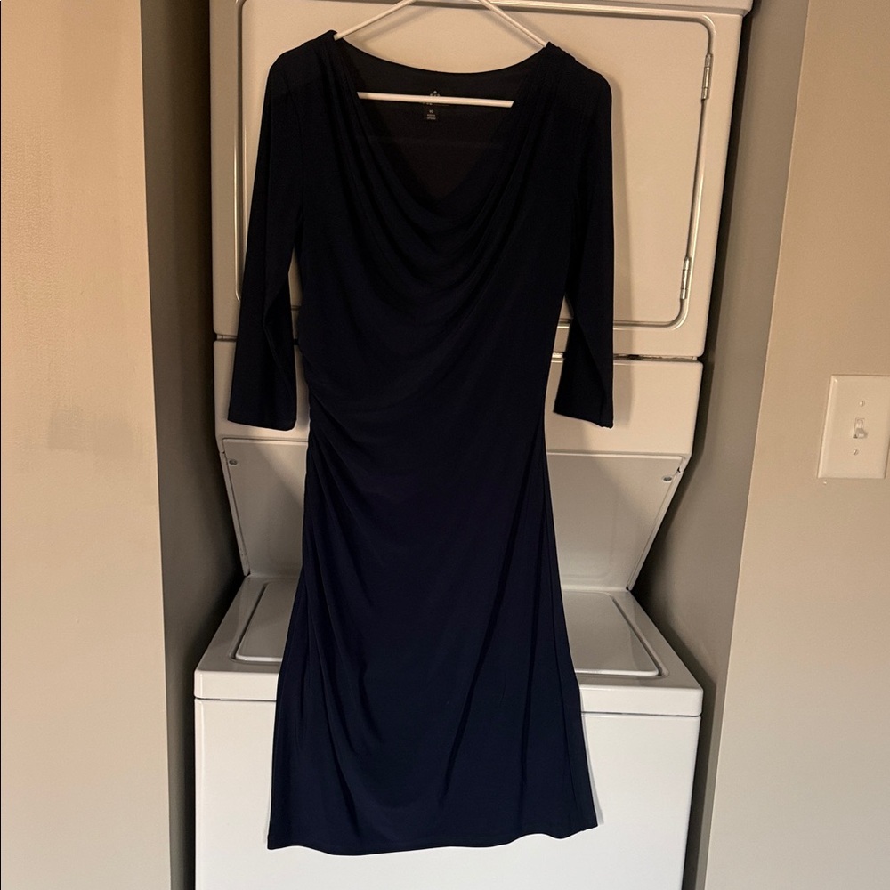 Ronni Nicole Classic Navy 3/4 Sleeve Dress